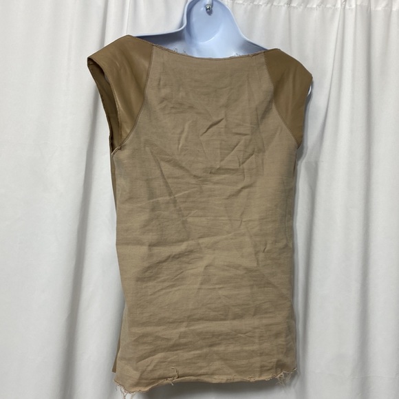Dennis Merotto lamb skin draped front top - Picture 2 of 4